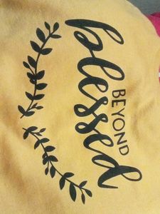 Beyond Blessed Yellow Sweatshirt With No Damage.