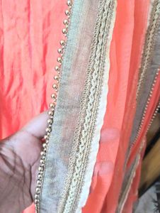 Coral Lehanga Choli Dupatta