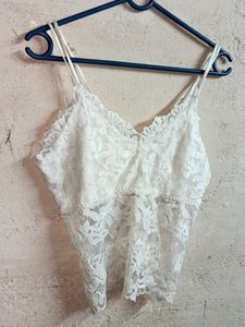 Girl&#39;s Partywear Lace Bralette Top White