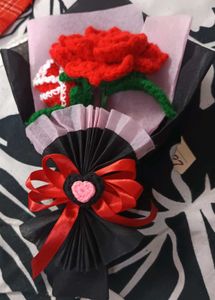 Crochet Single Rose Bouquet 💐💝