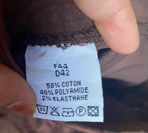 Christine Laure Brown Cotton Pants – Size D42 (L)