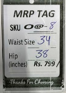 Dark Blue Denim Jeans size 34 (O-8)