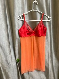 Red Orange Coloured Night Lingerie