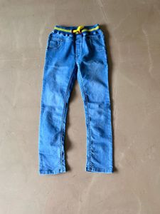 Boys  Blue Slim Fit Jeans w/ Elastic Waist