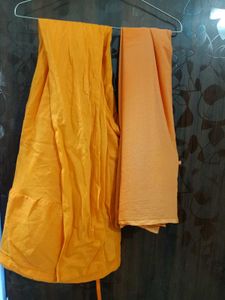 Orange Embroidered Kurta