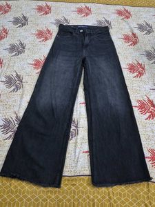 Charcoal Wide Jeans