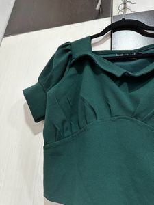 Green Crop Top