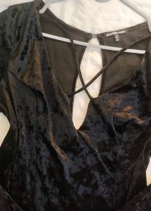 Black Velvet Bodysuit Bust 36