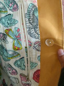 Trendy Golden Beige Handbag