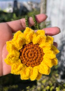 Crochet Sunflower charm