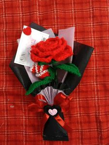 Crochet Single Rose Bouquet 💐💝