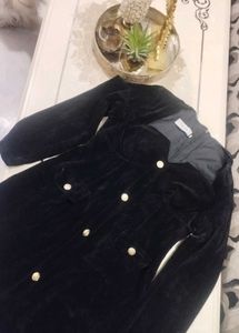 See You Black Velvet Dress
