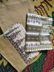 Olive Green Printed Salwar Kameez