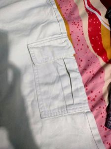 Bershka White Denim Cargo