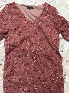 Dusty Rose Polka Dot Dress