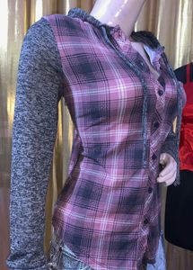 Hooded Plaid Flannel Shirt