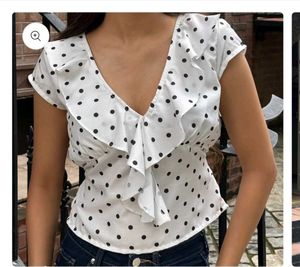 Polka Dot Print Top