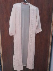 Pink Embroidered Shrug