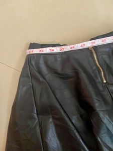 H&amp;M New Black Leather Skirt
