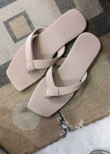 Beige Thong Sandals