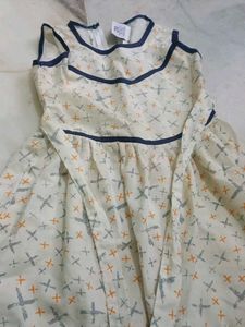 Half White Baby Gown