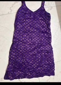 Purple Printed pjami suit