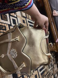 Vintage Gold Embellished Handbag