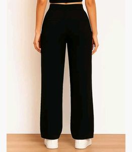 Wide Leg Black Denim Pants