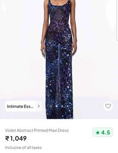 Violet Abstract Print Maxi Dress