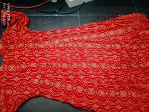 Red Printed Kurta