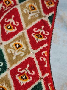 Red Patterned Strechable Blouse