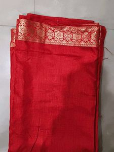 Red &amp; Gold Saree