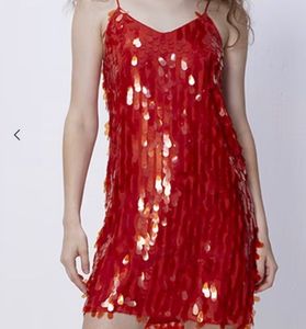 cover story Red Sequin Dress