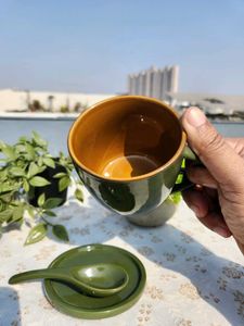 Coffee Mug Combo With Coaster And Spoon
