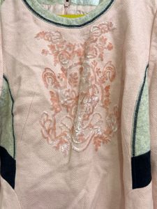 Embroidered Pink Dress