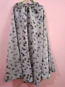 Black Top With Grey Skirt