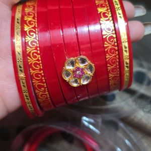 Red & Gold Bridal Chura Bangles