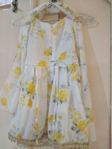 Floral Dress and Scarf Set