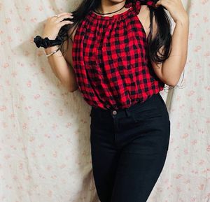 Red Gingham Top
