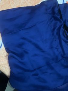 Blue Saree With Black Border