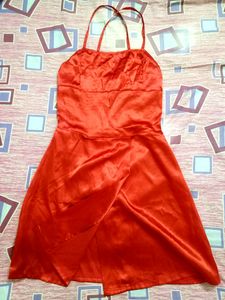 🎊Price Drop 🎉🎉Satin Red Dress