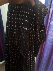 Black &amp; Gold Embellished Abaya