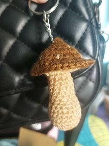CROCHET MUSHROOM 🍄 KEYCHAIN.