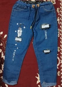 Comfortable Denim Joggers with Elastic Wais