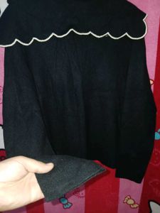 Cute Korean  Black Cardigan