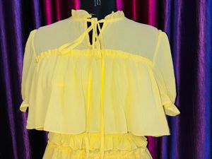 Lime Yellow Frill Dress