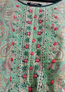 Dark Green Suit 2xl Size With Embroidery Work