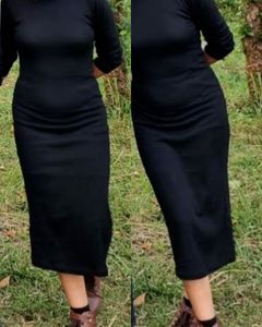 Black Bodycon Midi Dress