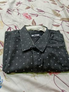 Black White Printed Shirt