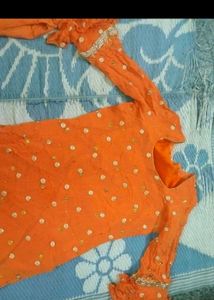 Orange Salwar Suit Set